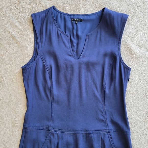 Theory Adalize Habitat blue sleeveless dress size 6 - Picture 7 of 15